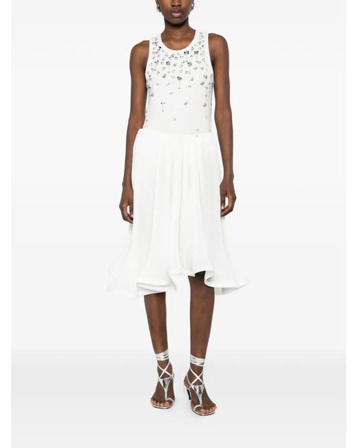 Jonathan Simkhai Women's White Embellishment Tank Top