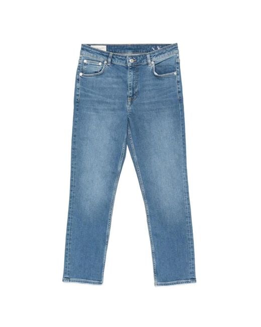 Gant Blue Cropped Slim-Fit Jeans