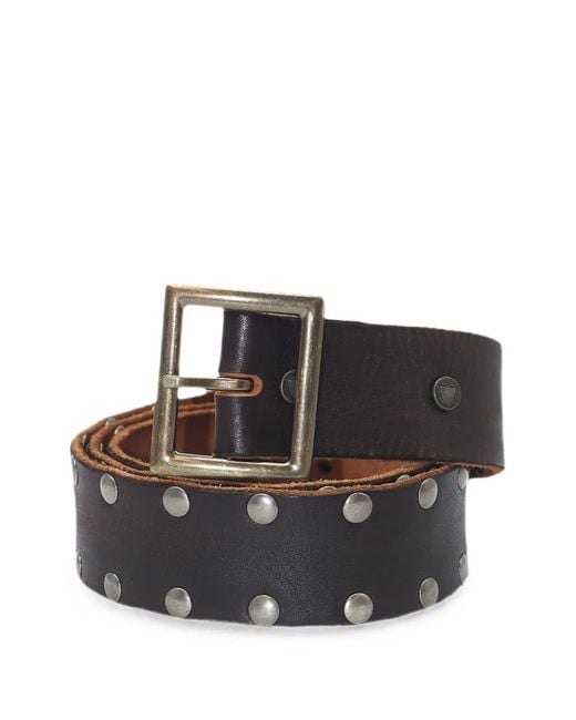 HTC Black Isadora Stud-Embellished Leather Belt for men
