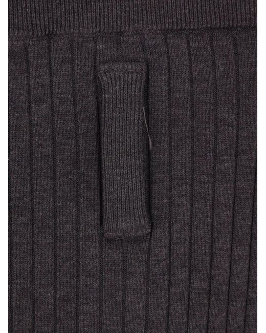 Prada Gray Ribbed Tights
