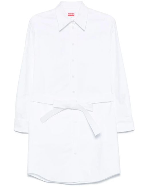 KENZO ミニ シャツドレス White