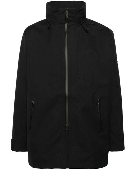 Descente Allterrain Black Concealed-hood Lightweight Jacket for men