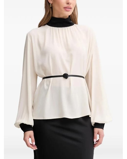 GAUDI White Roll Neck Blouse