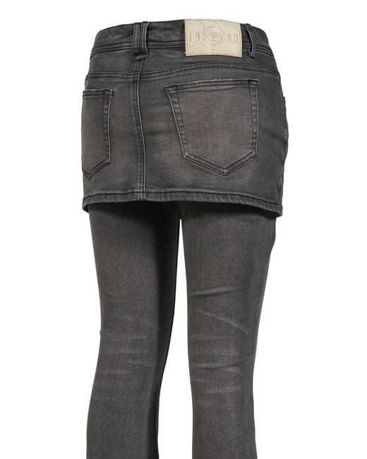 Nφdress Gray Layered Flared Jeans