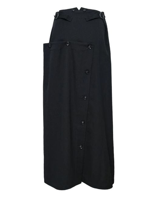 Gonna Midi Asimmetrica di Y's Yohji Yamamoto in Black