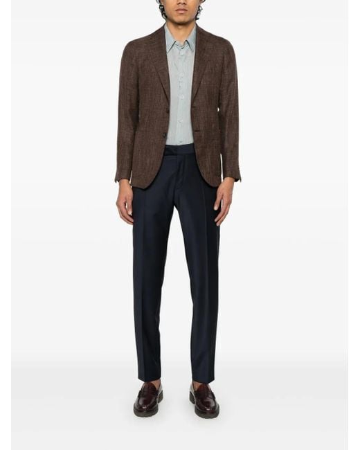 Tagliatore Brown Mélange-Effect Blazer for men