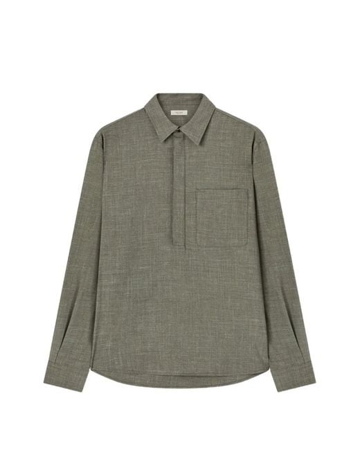 RETORI Green Long-Sleeve Pocket Polo Shirt for men