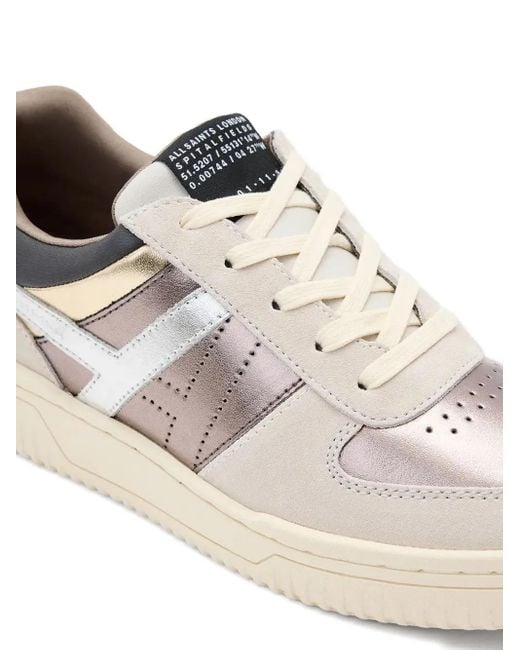 AllSaints White Vix Panelled Retro Sneakers