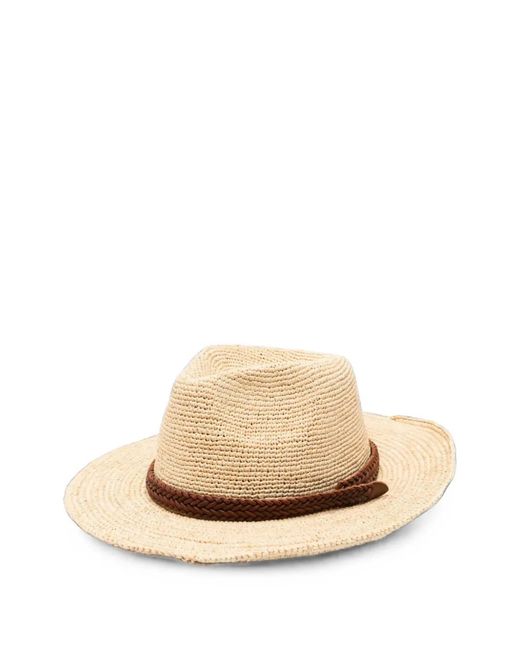Dragon Diffusion Natural Braided-Trim Raffia Hat