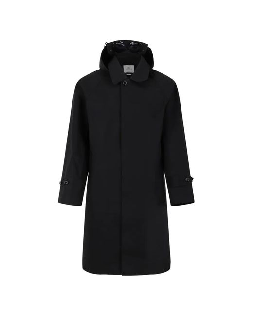 C P Company Black X Goggle Coat for men
