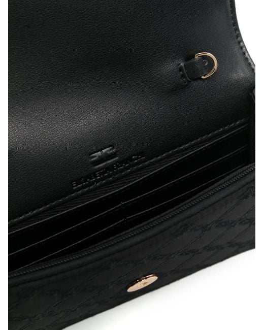 Elisabetta Franchi エンブロイダリー クラッチバッグ Black