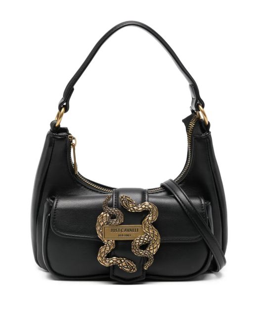 Just Cavalli Black Iconic Snakes Tote Bag
