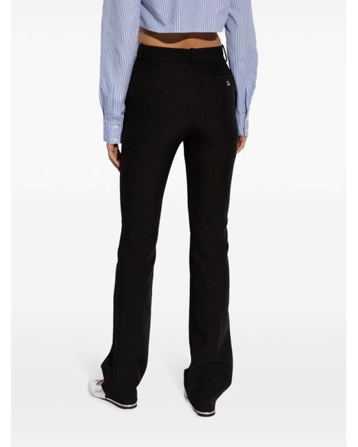 Pantalon droit à taille haute Coperni en coloris Black
