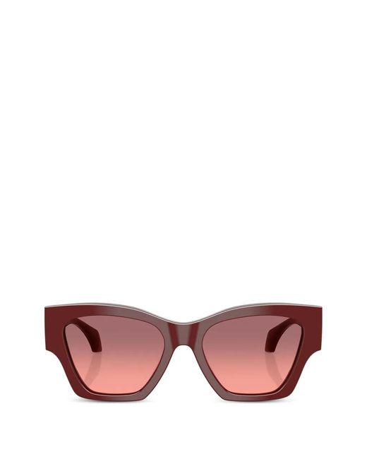 Versace Pink Geometric-Frame Sunglasses