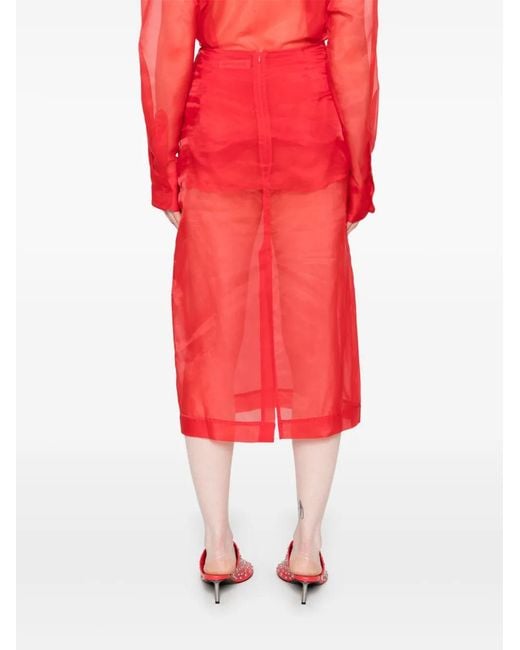 Frankie Shop Red Peri Skirt