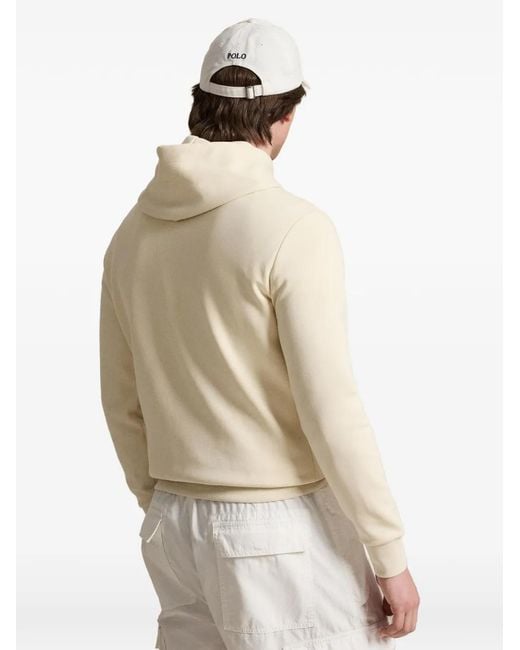 Polo Ralph Lauren White Drawstring Embroidered-Logo Hoodie for men