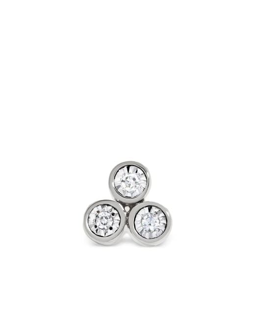 Monica Vinader White 14K Diamond Cluster Single Earring