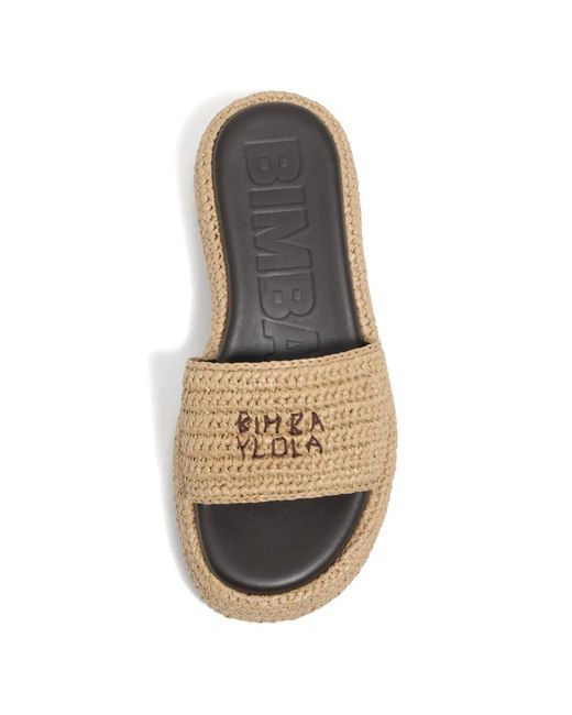 Bimba Y Lola White Woven Platform Sandals