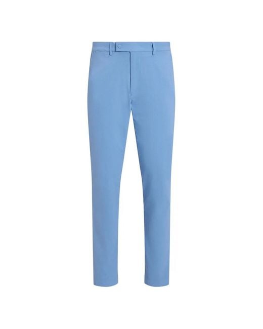 Ralph Lauren Blue Tailored Fit Performance Trousers for men