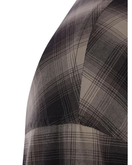 Meta Campania Collective Black Tino Check-Pattern Zip-Up Jacket for men