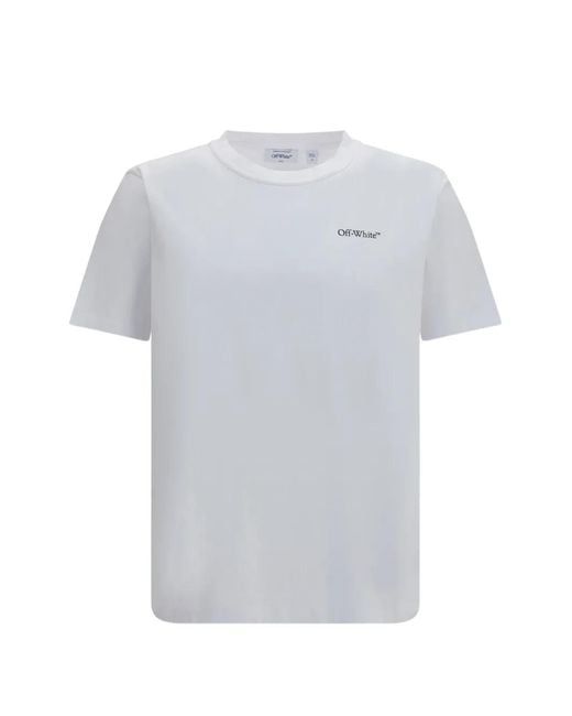 Off-White c/o Virgil Abloh White Small Bookish Logo-Print T-Shirt for men