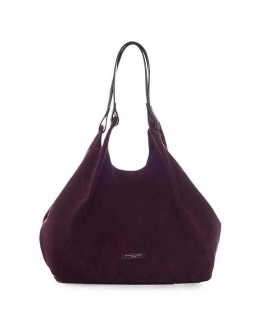 Gianni Chiarini Purple Large Dua Shoulder Bag