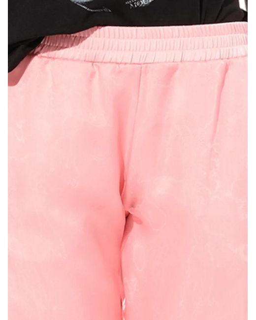 McQueen Pink Satin Organza Track Pants
