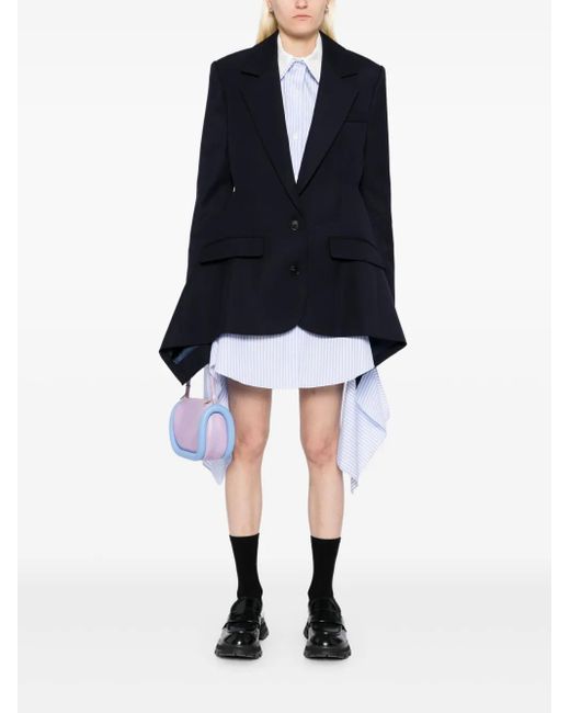 Monse Black Cascade Slashed-Tail Jacket