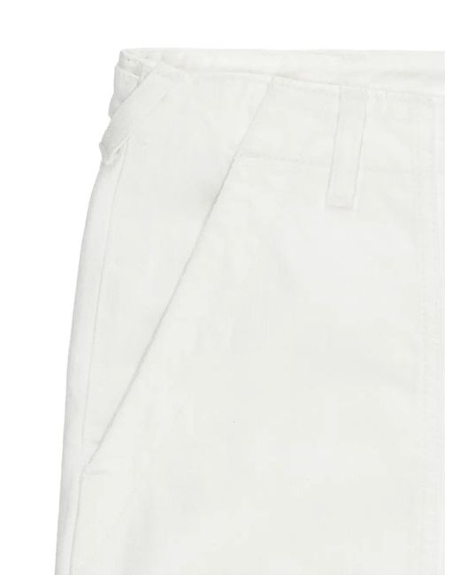 Fortela White Patch-Pocket Trousers for men