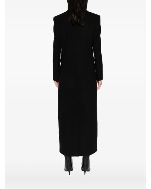 Elisabetta Franchi Black Double-Breasted Coat