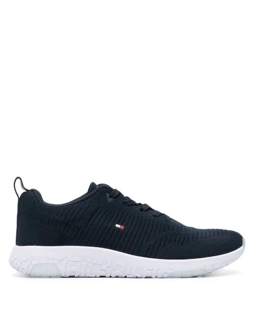 Tommy Hilfiger Blue Ribbed Texture Sneakers for men