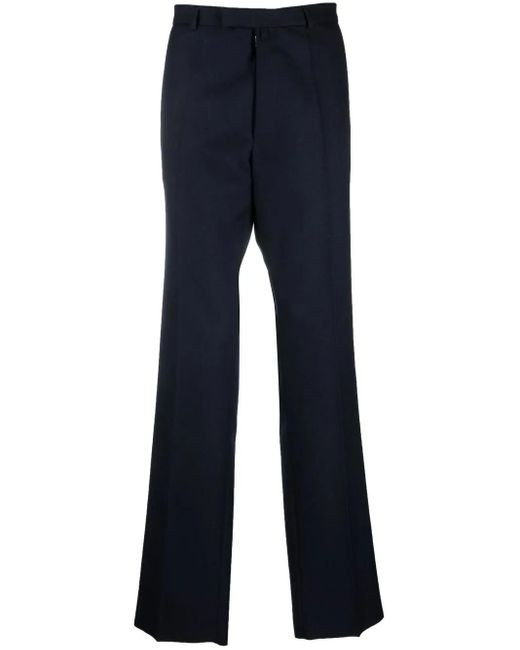 Maison Margiela Blue Tailored Wool Trousers for men