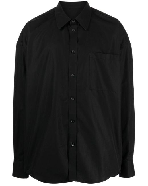 Alexander Wang Black Classic-collar Cotton Shirt for men