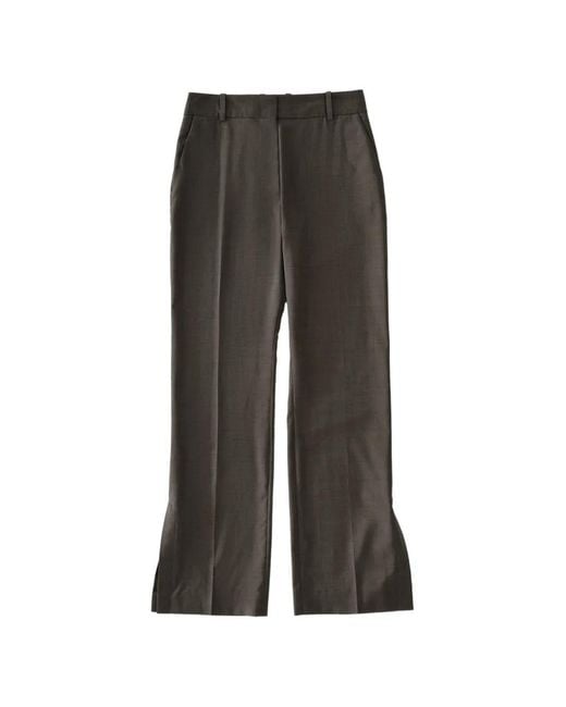 Studio Nicholson Gray Mitra Split Hem Trousers
