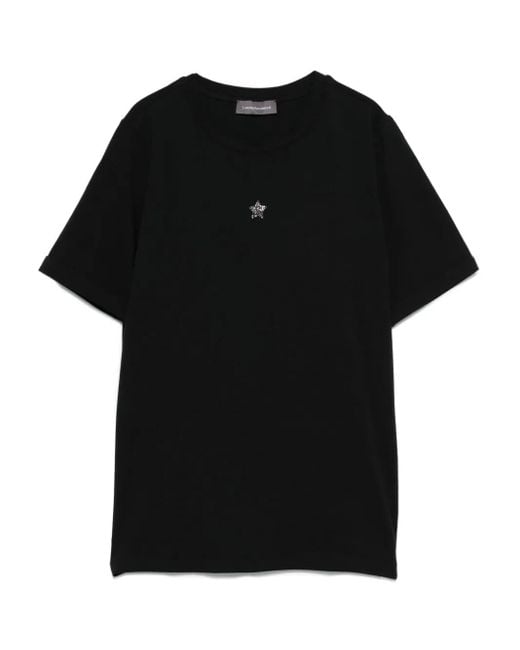 Lorena Antoniazzi スタートリム Tシャツ Black