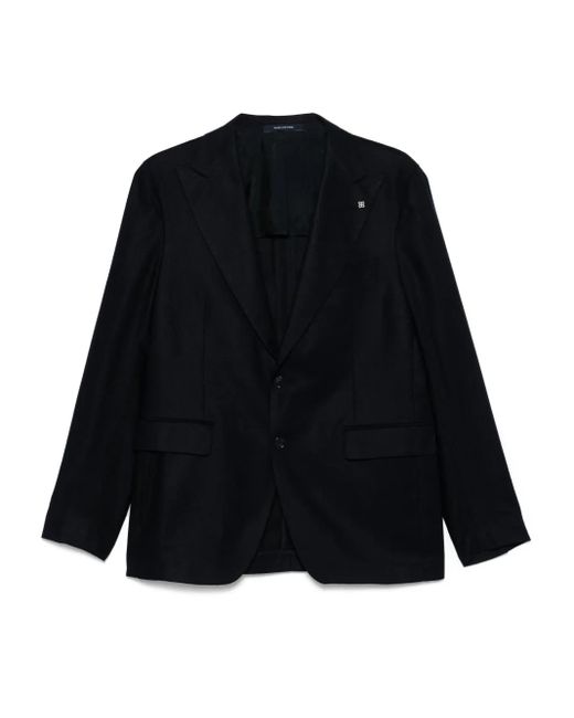 Tagliatore Black Single-Breasted Blazer for men