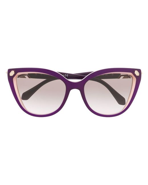 BVLGARI Purple Serpenti Enamel Crystal Sunglasses