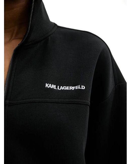 Karl Lagerfeld Sweater Met Geborduurd Logo in het Black