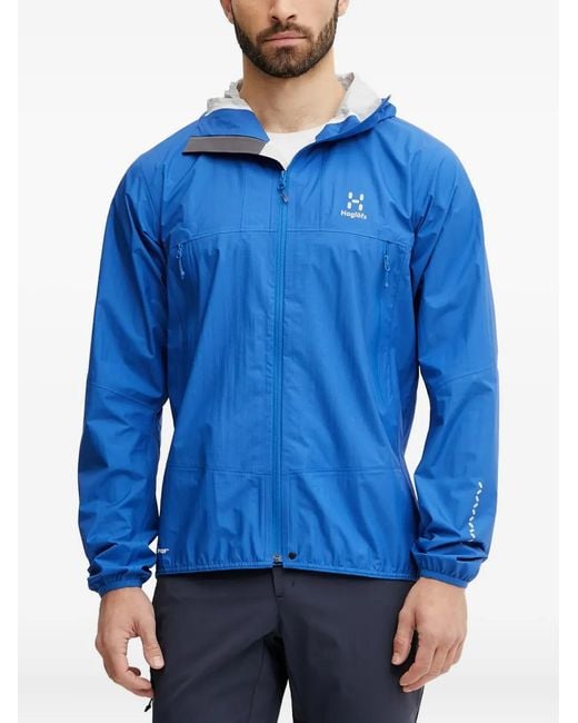 Haglöfs Blue Zip Hooded Performance Jacket for men