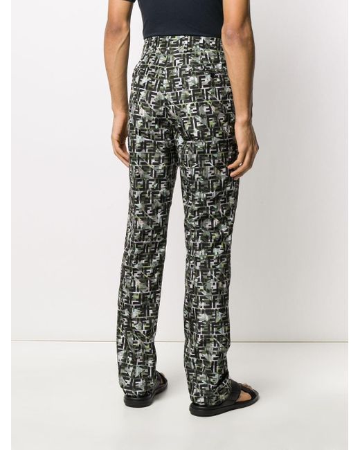 fendi all over print pants