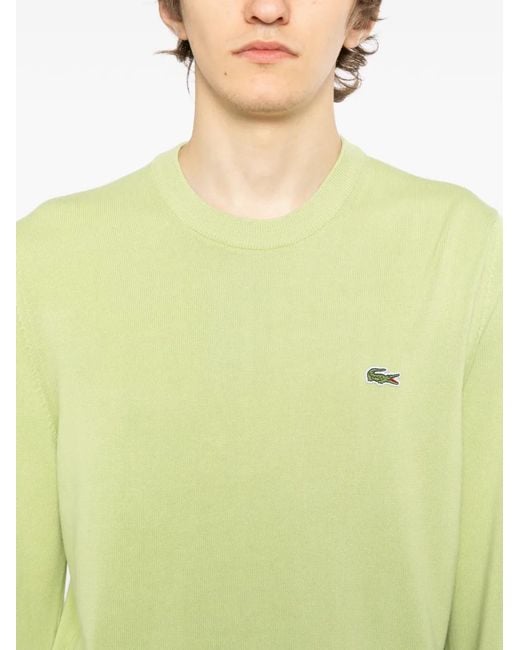 Pull Monochrome Lacoste pour homme en coloris Green