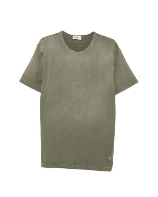 Antik Denim Green Logo-Plaque T-Shirt for men
