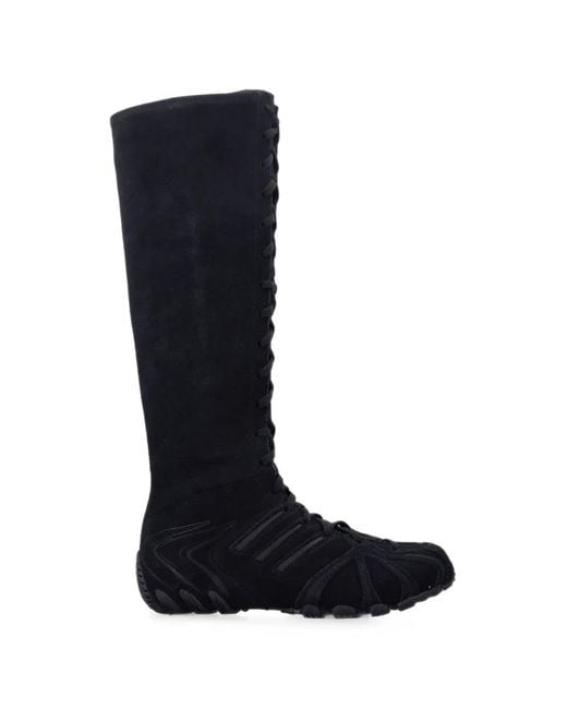 Adidas Black Lace-Up Knee-High Boots