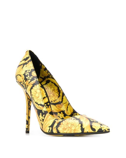 versace platform heels yellow
