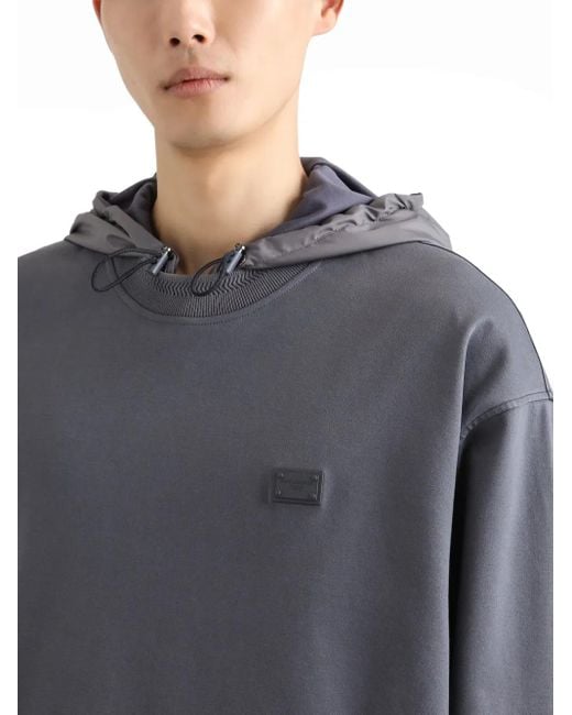 Dolce & Gabbana Gray Cotton Jersey Sweatshirt for men