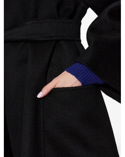 Max Mara Black Ludmilla Belted Coat
