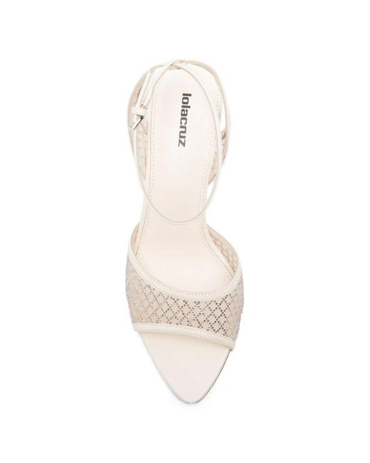 Lola Cruz White Ruby Sandals
