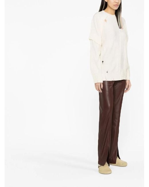 Iceberg White Asymmetric Ripped Jumper