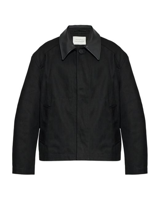 Studio Nicholson Black Dover Long-Sleeve Overshirt for men