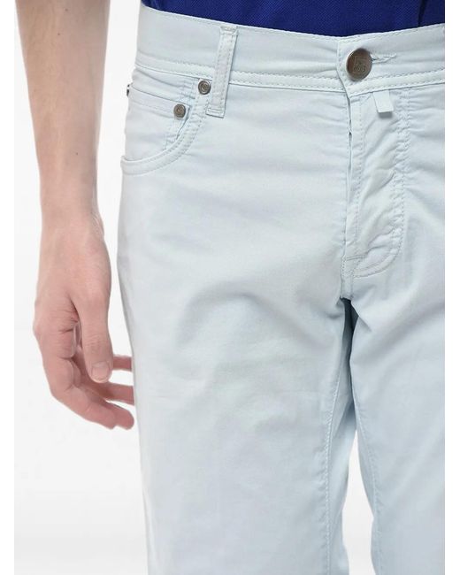 Corneliani Blue Id Embroidered Jeans for men